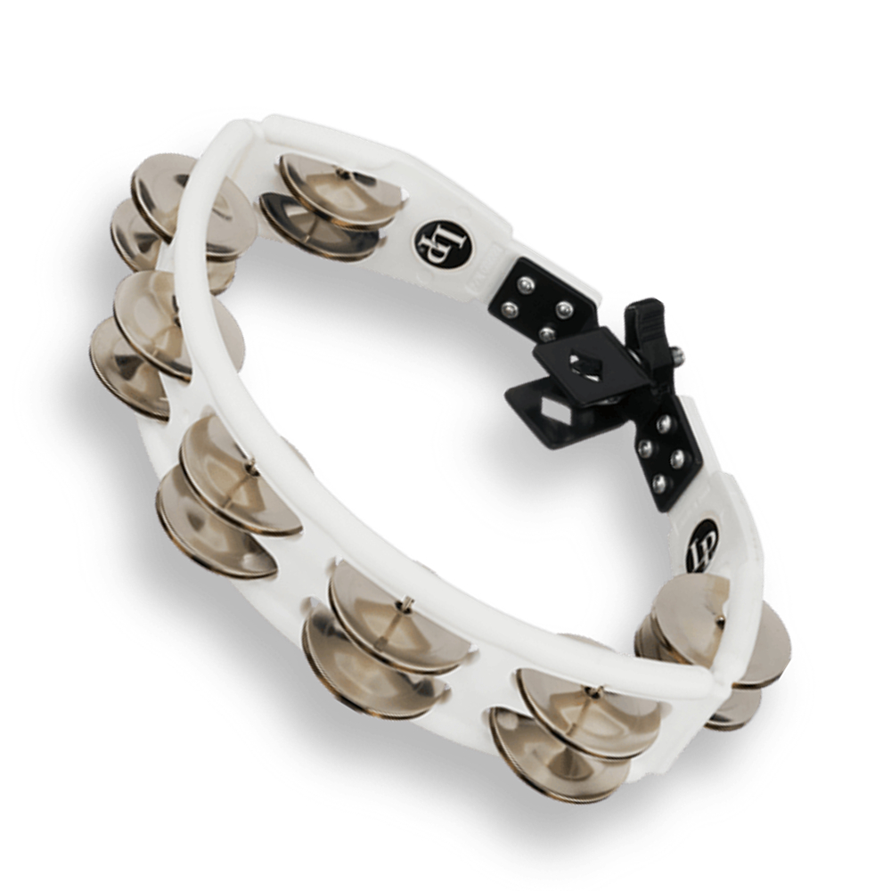 Latin Percussion (LP) LP162 Cyclops Mountable Tambourine (White Steel)