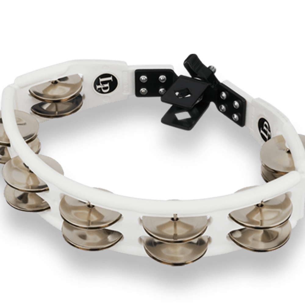 Latin Percussion (LP) LP162 Cyclops Mountable Tambourine (White Steel)