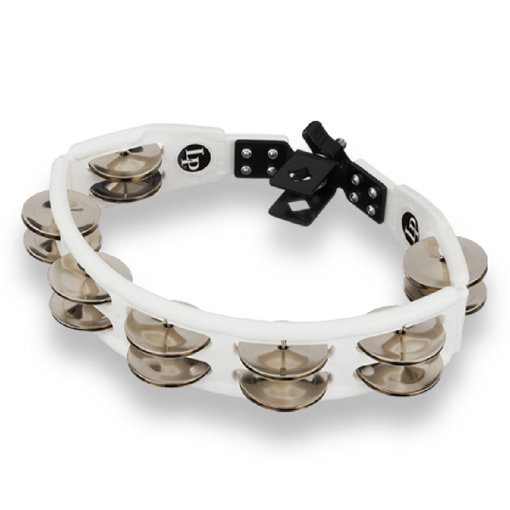 Latin Percussion (LP) LP162 Cyclops Mountable Tambourine (White Steel)