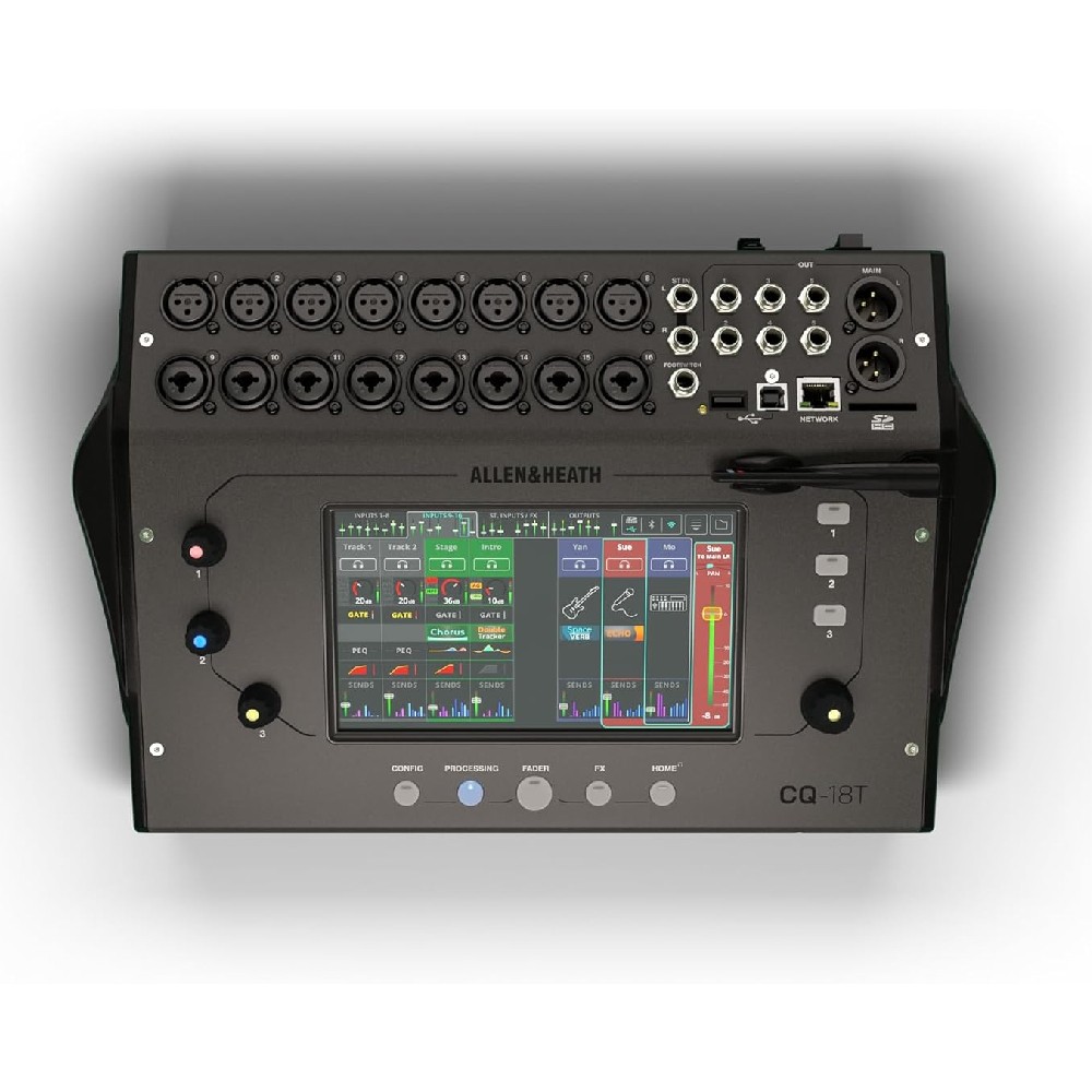 Allen & Heath CQ-18T Ultra-Compact 18-in / 8-out Digital Mixer with Wi-Fi