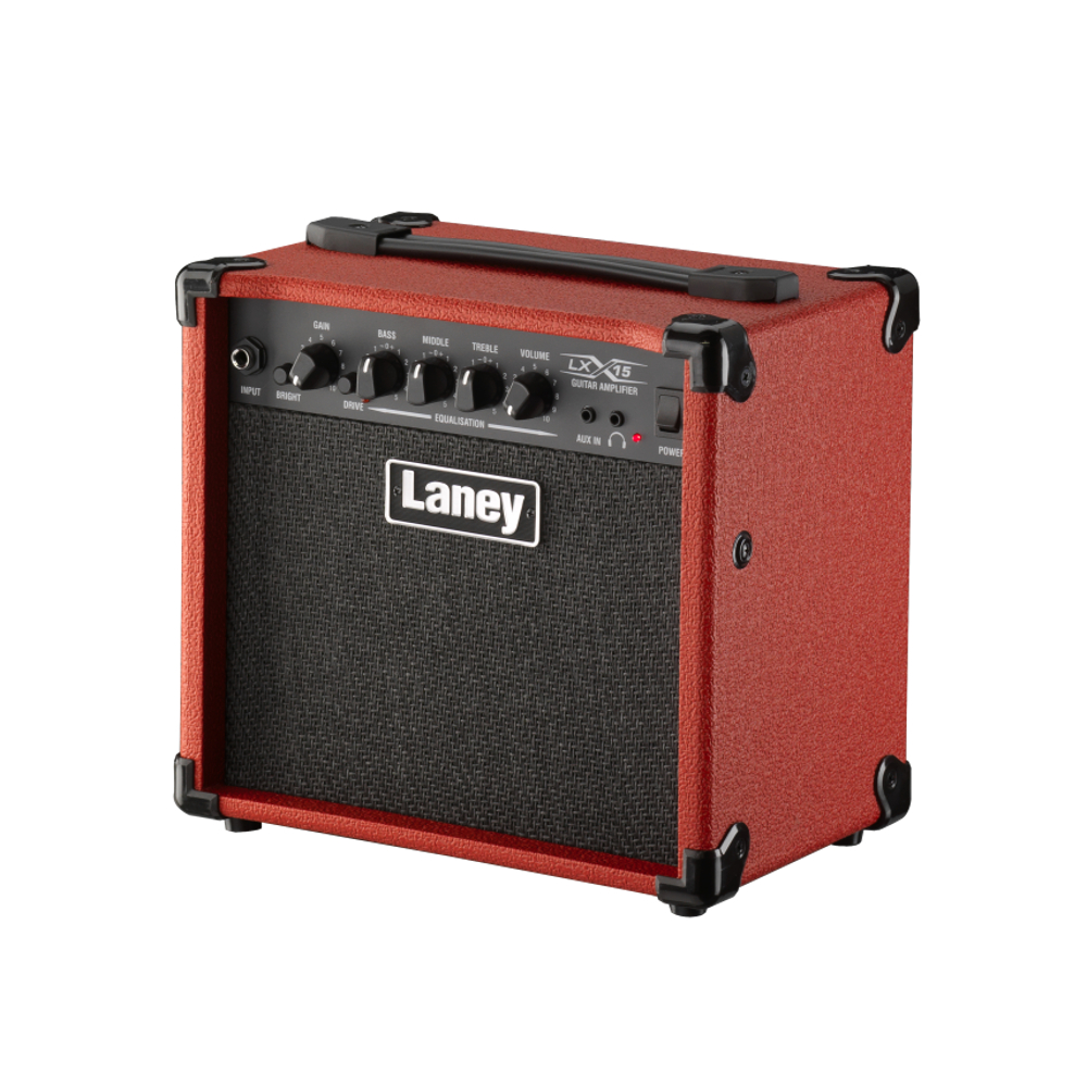 Laney LX15-RED 15-watt 2 X 5-inch Guitar Amplifier (Red)