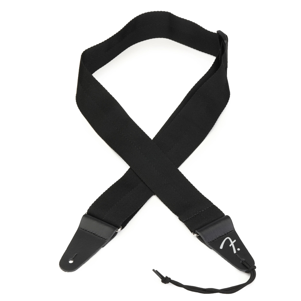 Fender Polypro Guitar Strap with Leather Ends (Black)