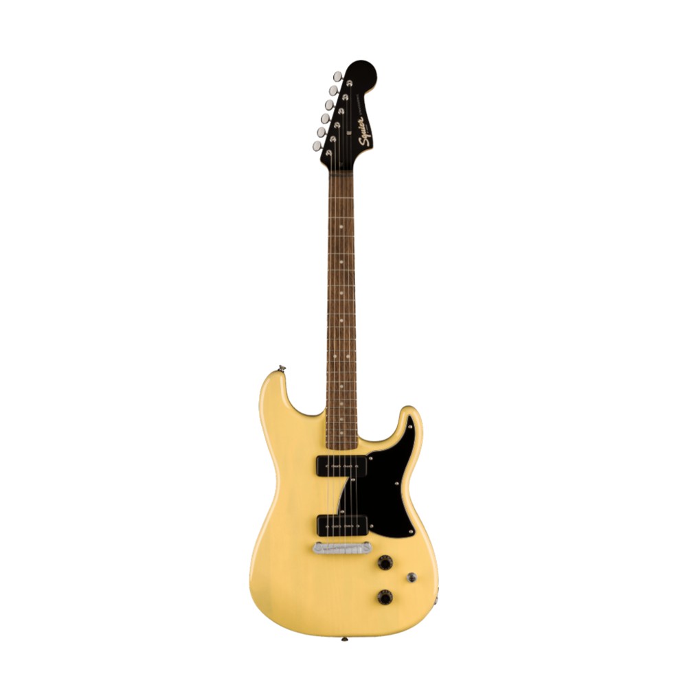 Squier by Fender Paranormal Strat-O-Sonic Electric Guitar - Laurel Fingerboard / Black Pickguard (Vintage Blonde)