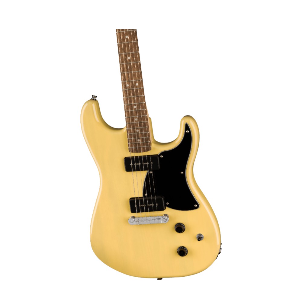 Squier by Fender Paranormal Strat-O-Sonic Electric Guitar - Laurel Fingerboard / Black Pickguard (Vintage Blonde)