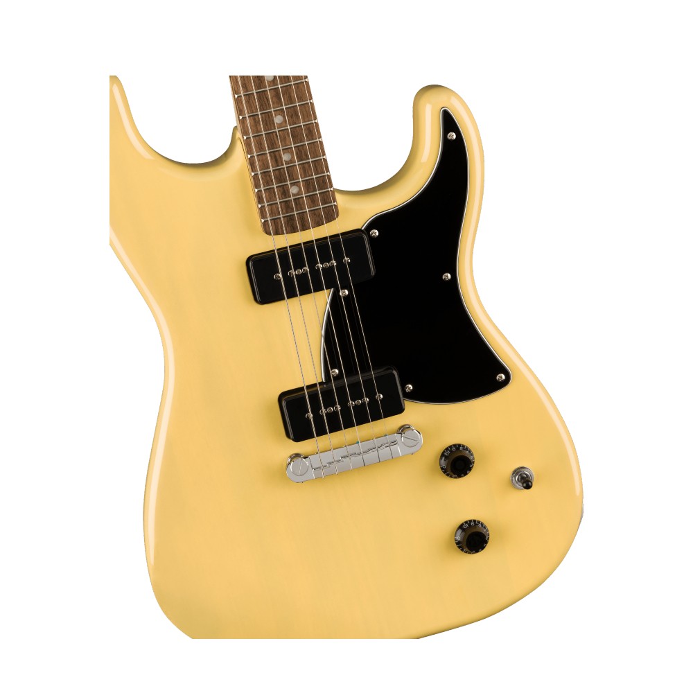 Squier by Fender Paranormal Strat-O-Sonic Electric Guitar - Laurel Fingerboard / Black Pickguard (Vintage Blonde)