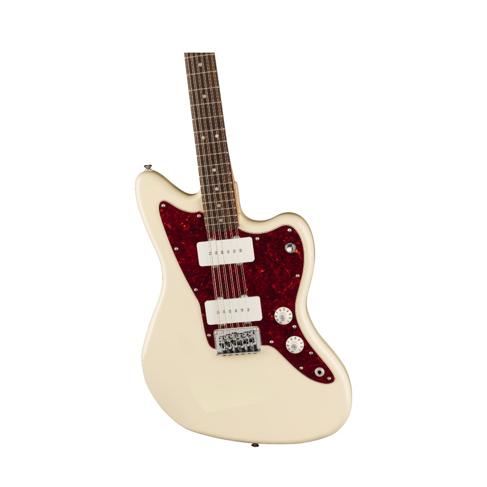 Squier by Fender Paranormal Jazzmaster XII Electric Guitar - Laurel Fingerboard / Tortoiseshell Pickguard (Olympic White)