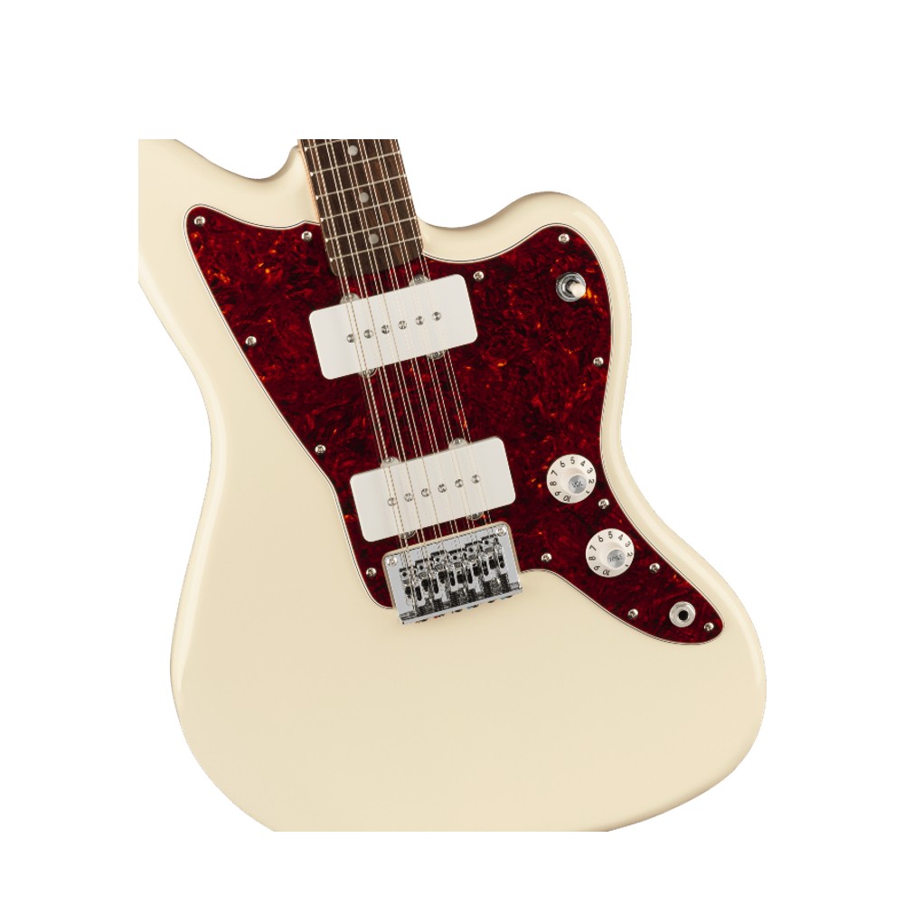 Squier by Fender Paranormal Jazzmaster XII Electric Guitar - Laurel Fingerboard / Tortoiseshell Pickguard (Olympic White)