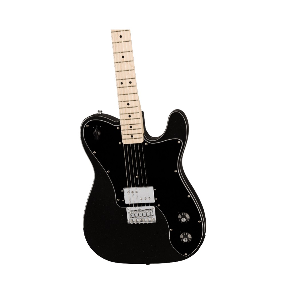 Squier by Fender Paranormal Esquire Deluxe Electric Guitar - Maple Fingerboard / Black Pickguard (Metallic Black)