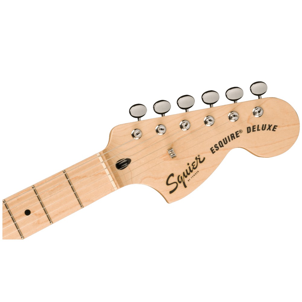 Squier by Fender Paranormal Esquire Deluxe Electric Guitar - Maple Fingerboard / Black Pickguard (Metallic Black)