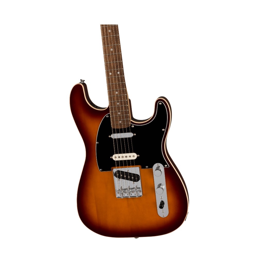 Squier by Fender Paranormal Custom Nashville Stratocaster Electric Guitar - Laurel Fingerboard / Black Pickguard (Chocolate 2-Color Sunburst)