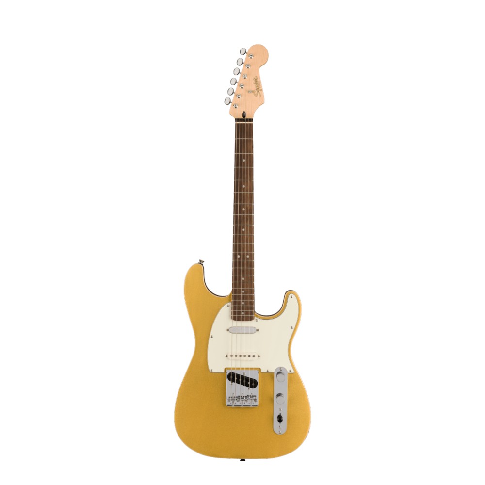 Squier by Fender Paranormal Custom Nashville Stratocaster Electric Guitar - Laurel Fingerboard / Parchment Pickguard (Aztec Gold)