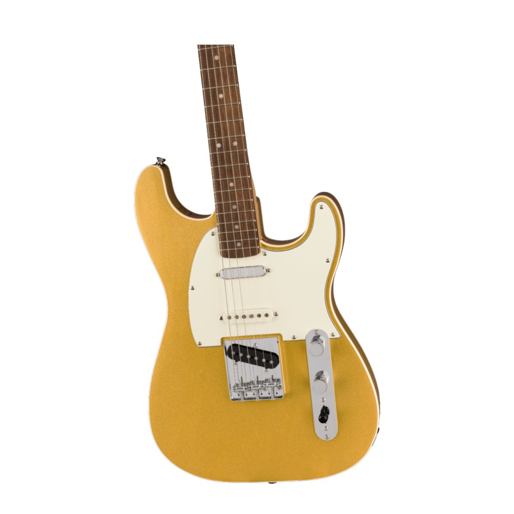 Squier by Fender Paranormal Custom Nashville Stratocaster Electric Guitar - Laurel Fingerboard / Parchment Pickguard (Aztec Gold)