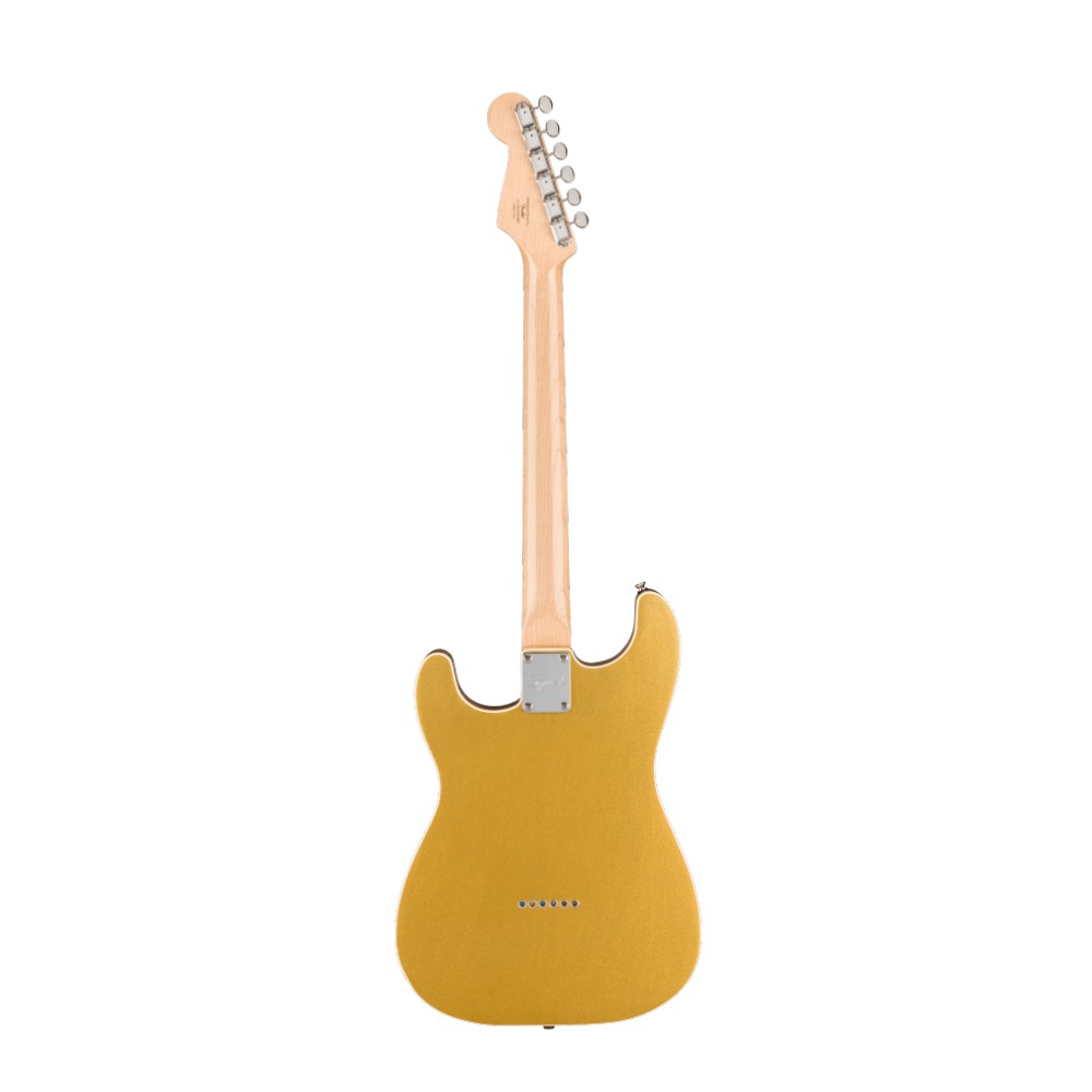 Squier by Fender Paranormal Custom Nashville Stratocaster Electric Guitar - Laurel Fingerboard / Parchment Pickguard (Aztec Gold)