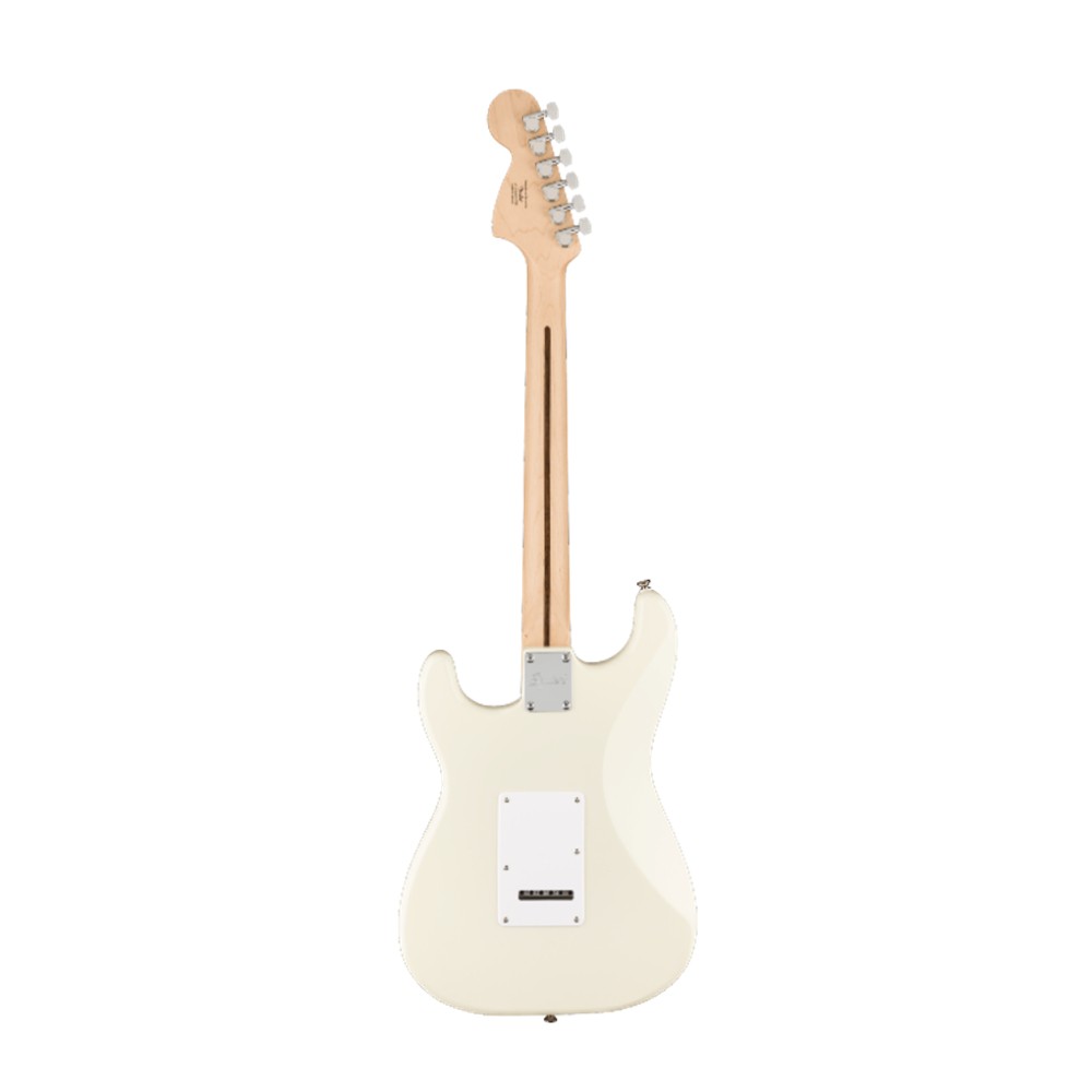 Squier by Fender Affinity Series Stratocaster Electric Guitar - Maple Fingerboard / White Pickguard (Olympic White)