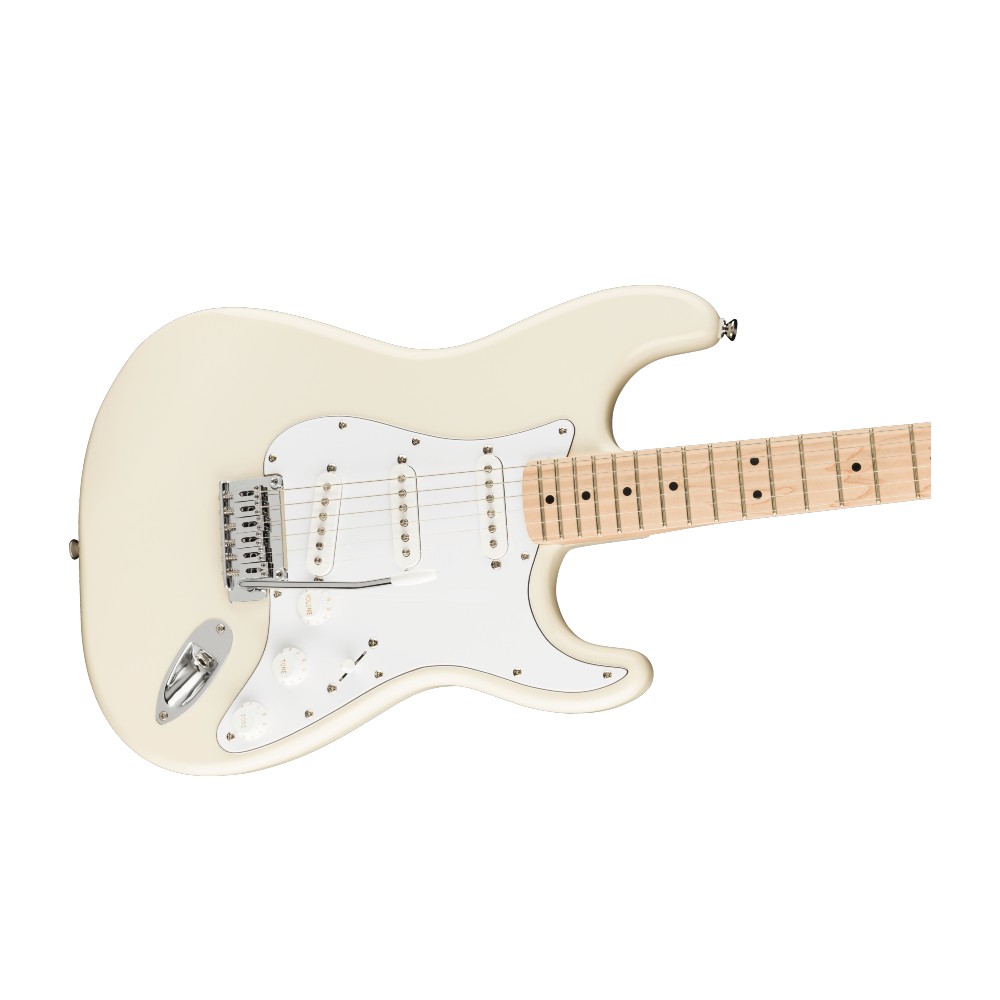 Squier by Fender Affinity Series Stratocaster Electric Guitar - Maple Fingerboard / White Pickguard (Olympic White)