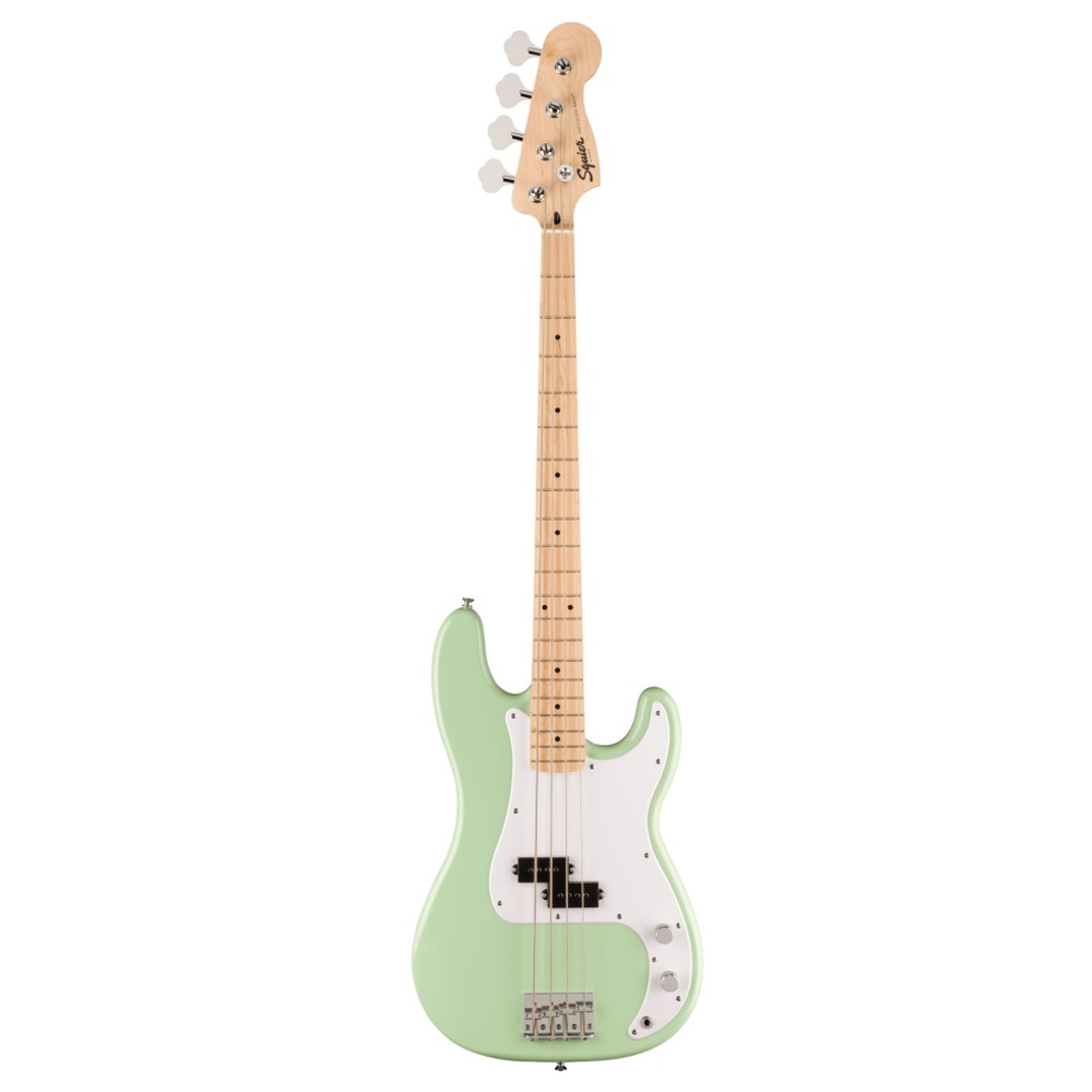 Squier By Fender FSR Sonic Precision Bass Guitar Maple Fingerboard White Pickguard (Surf Green)