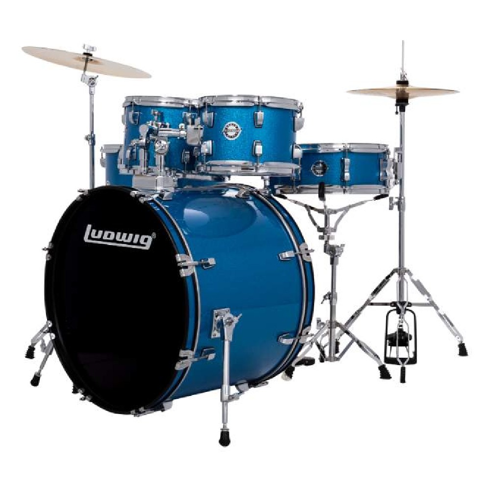 Ludwig LC19019DIR Accent Fuse 5-Piece Drum Set (Blue Sparkle)