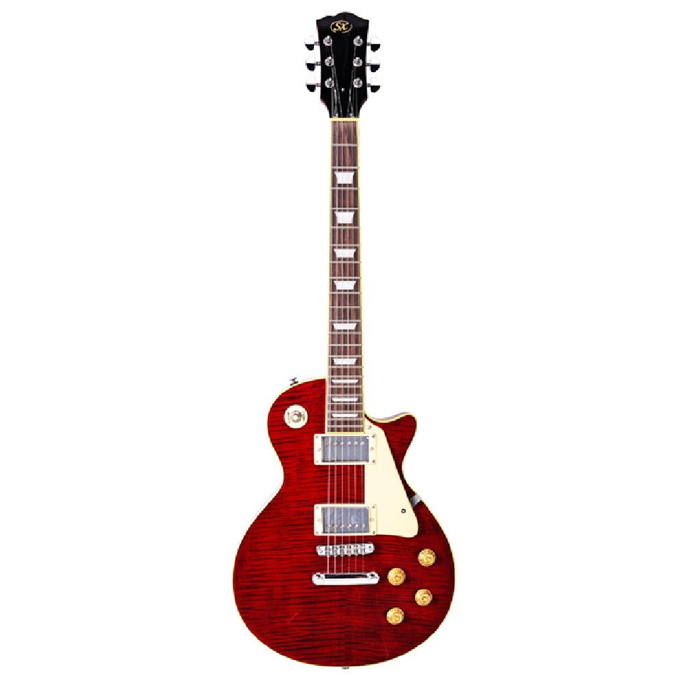 SX EF3D-TWR Electric Guitar Transparent (Wine Red)