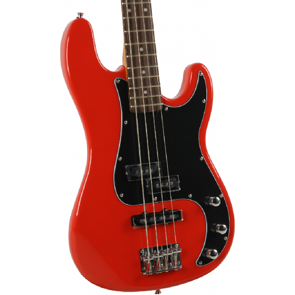 SX SPJ62+/FR PJ Electric Bass Guitar (Fiesta Red)