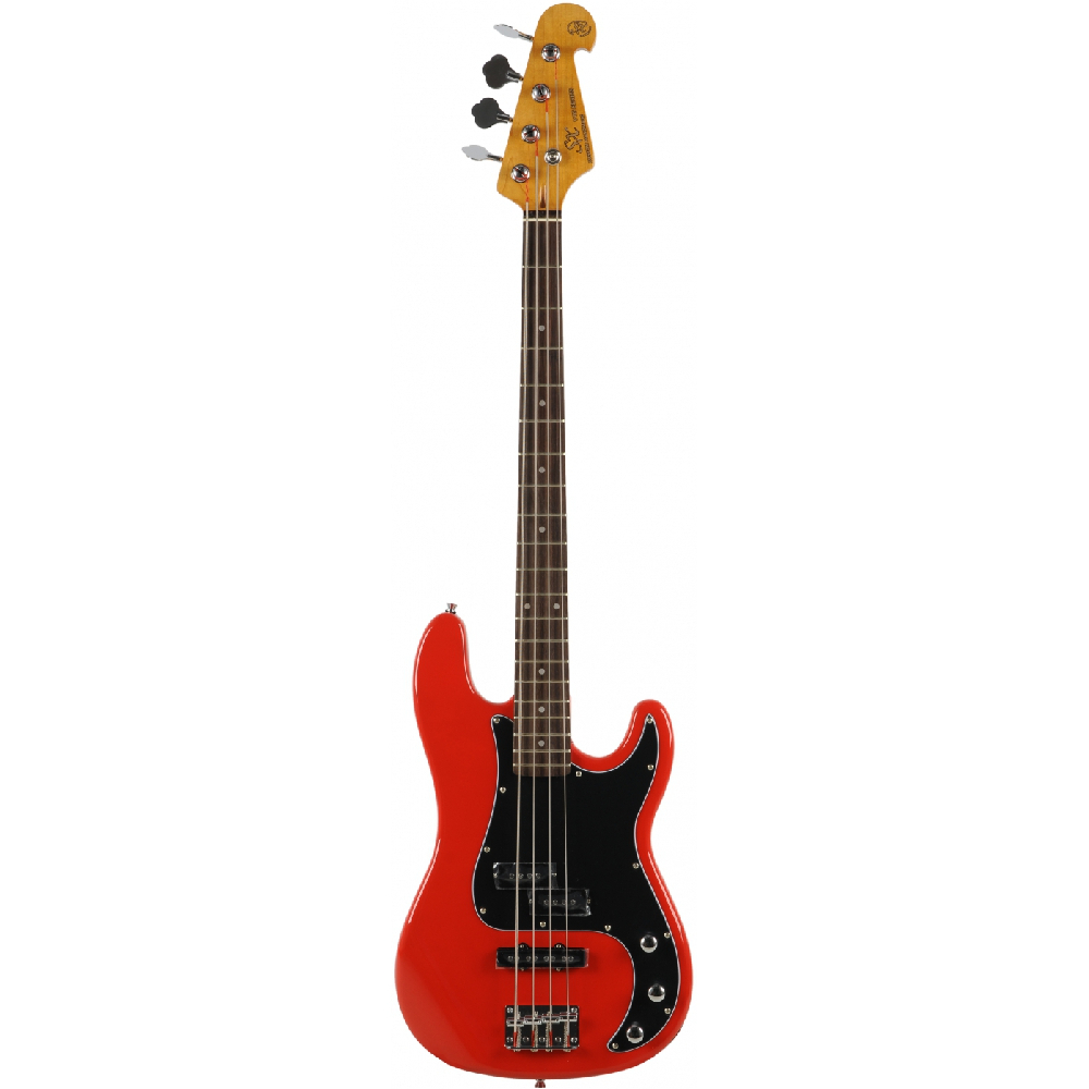 SX SPJ62+/FR PJ Electric Bass Guitar (Fiesta Red)