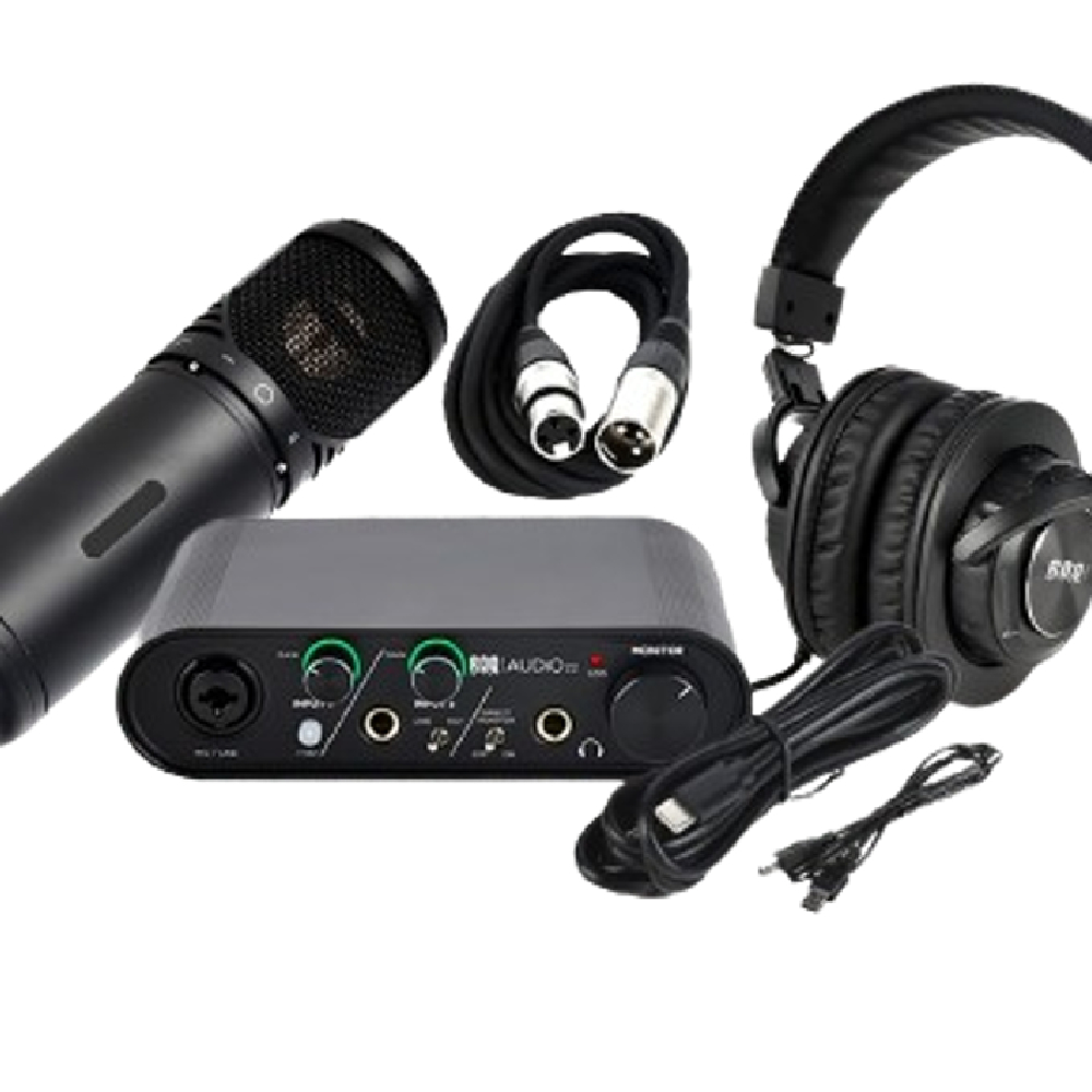 ROQ Audio AUQ22 Pro Audio Interface Studio Bundle