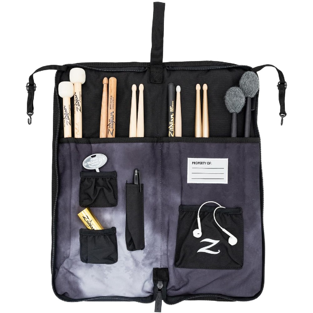 Zildjian ZXSB00102 Student Drumstick Stick Bag (Black Raincloud)