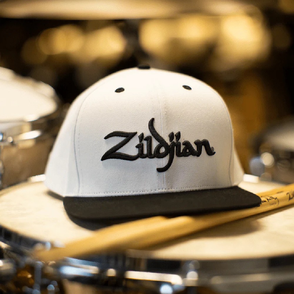 Zildjian ZAHC0022 6-Panel Snapback Hat (White)