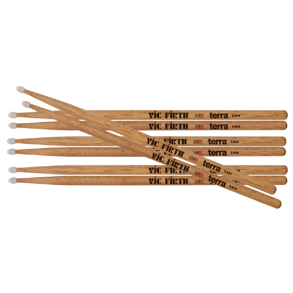 Vic Firth P5ATN4PK American Classic 5ATN Terra Series 4-Pairs Value Pack Drumsticks