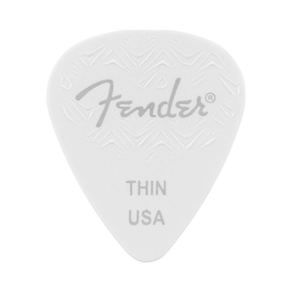 Fender 351 Wavelength Shape Thin Guitar Pick - White (1983351180)