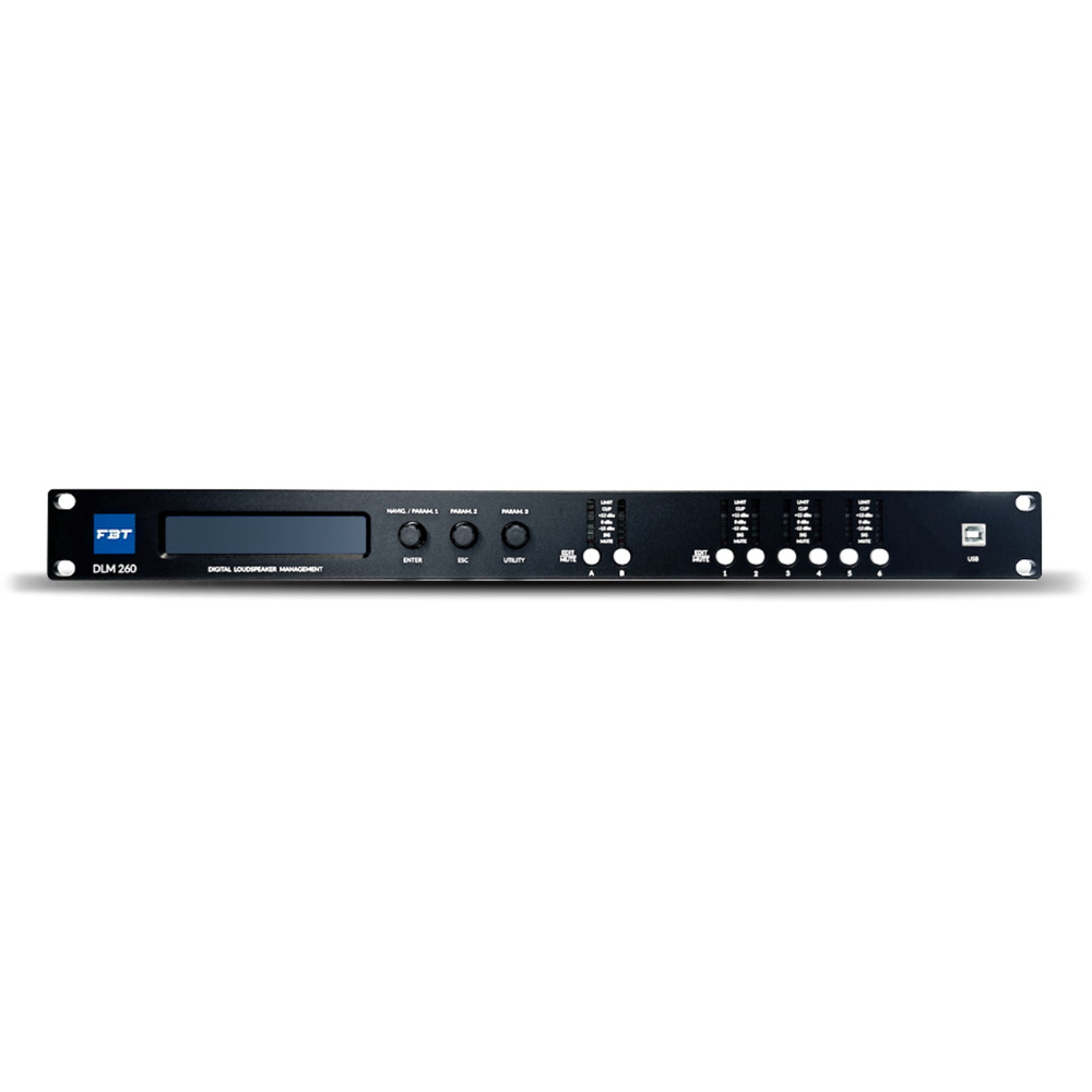 FBT DLM-260 Rackmount Digital Loudspeaker Management Processor, 2in, 6out Rackmount