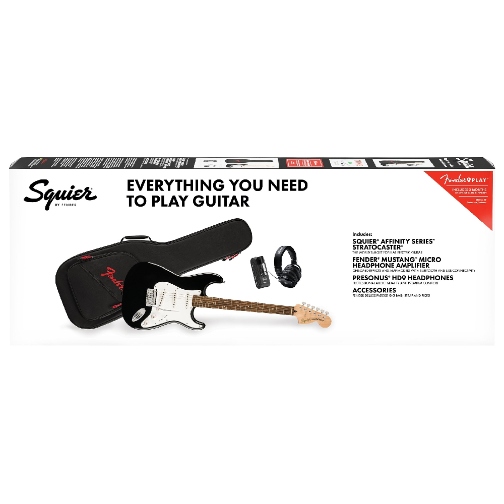 Squier by Fender Affinity Series™ (0372873106)Stratocaster® Mustang™ Micro Electric Guitar Package Black