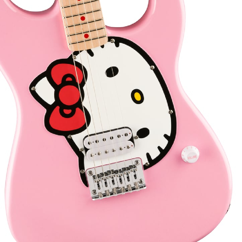 Squier by Fender® x Hello Kitty® Pink Stratocaster® (0379102970) Electric Guitar with Bag