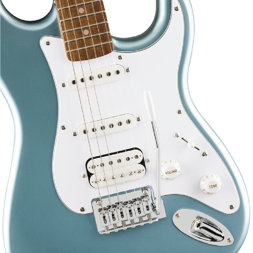 Squier by Fender Affinity Series Stratocaster Junior HSS (0378180583) (Short 24-inch Scale Length) Electric Guitar Ice Blue Metallic