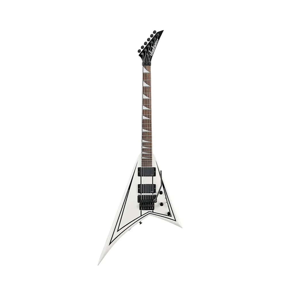 Jackson Rhoads RRXMG Rosewood Fingerboard Electric Guitar (White with Black Pinstripes)