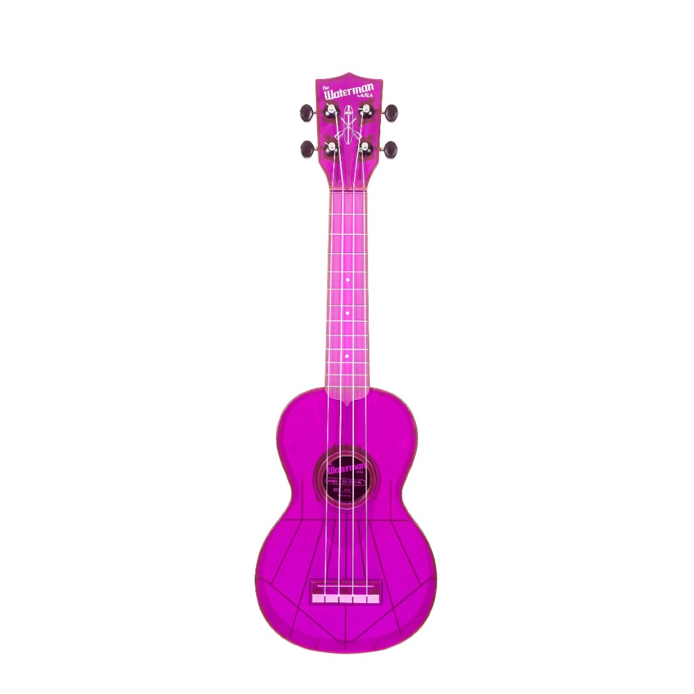 Kala KA-SWF-PK Pink Fluorescent Waterman Soprano Ukulele