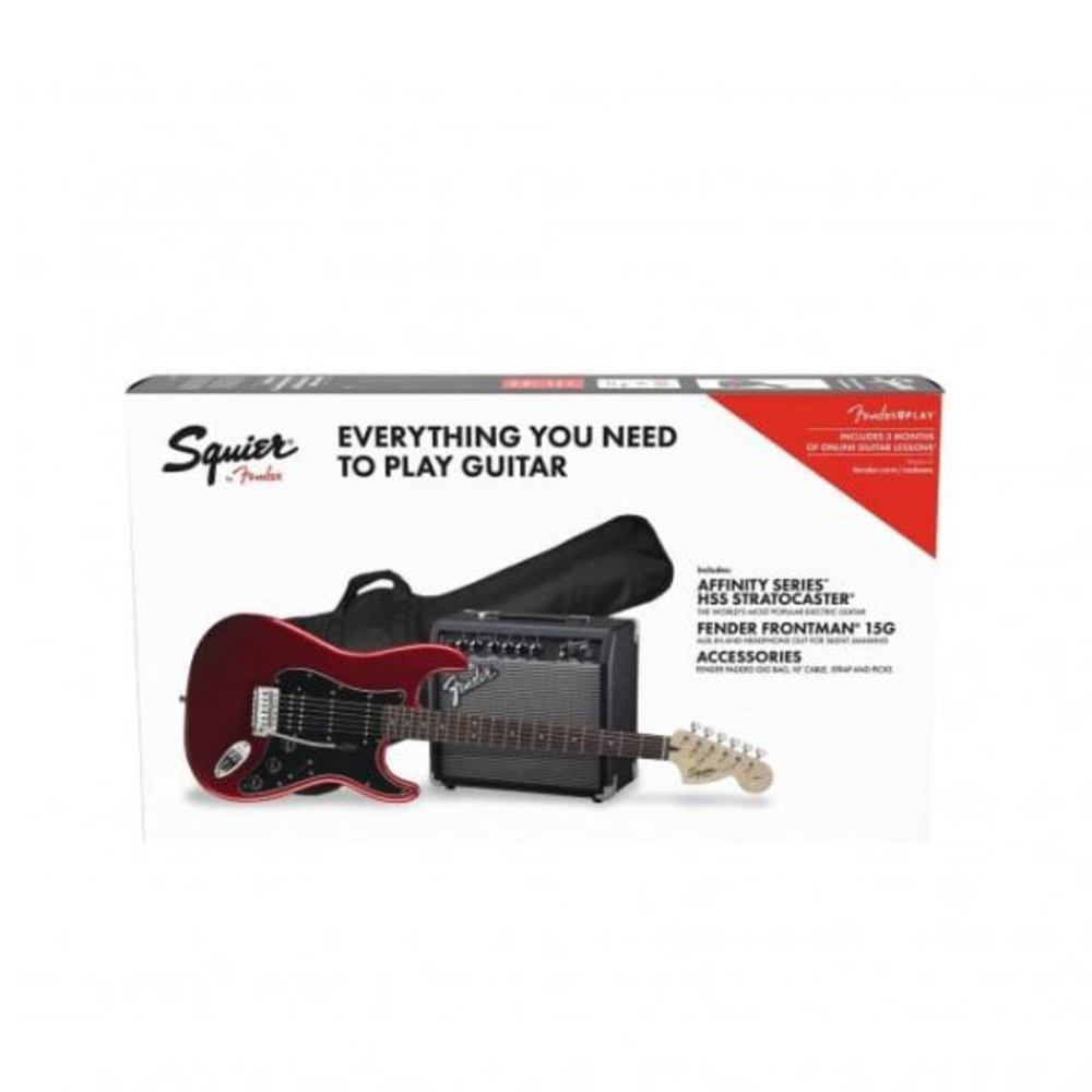 Squier by Fender Affinity Series Stratocaster HSS Electric Guitar Pack - Candy Apple Red