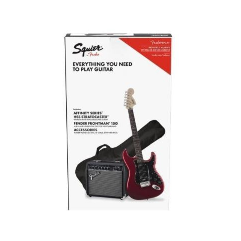 Squier by Fender Affinity Series Stratocaster HSS Electric Guitar Pack - Candy Apple Red