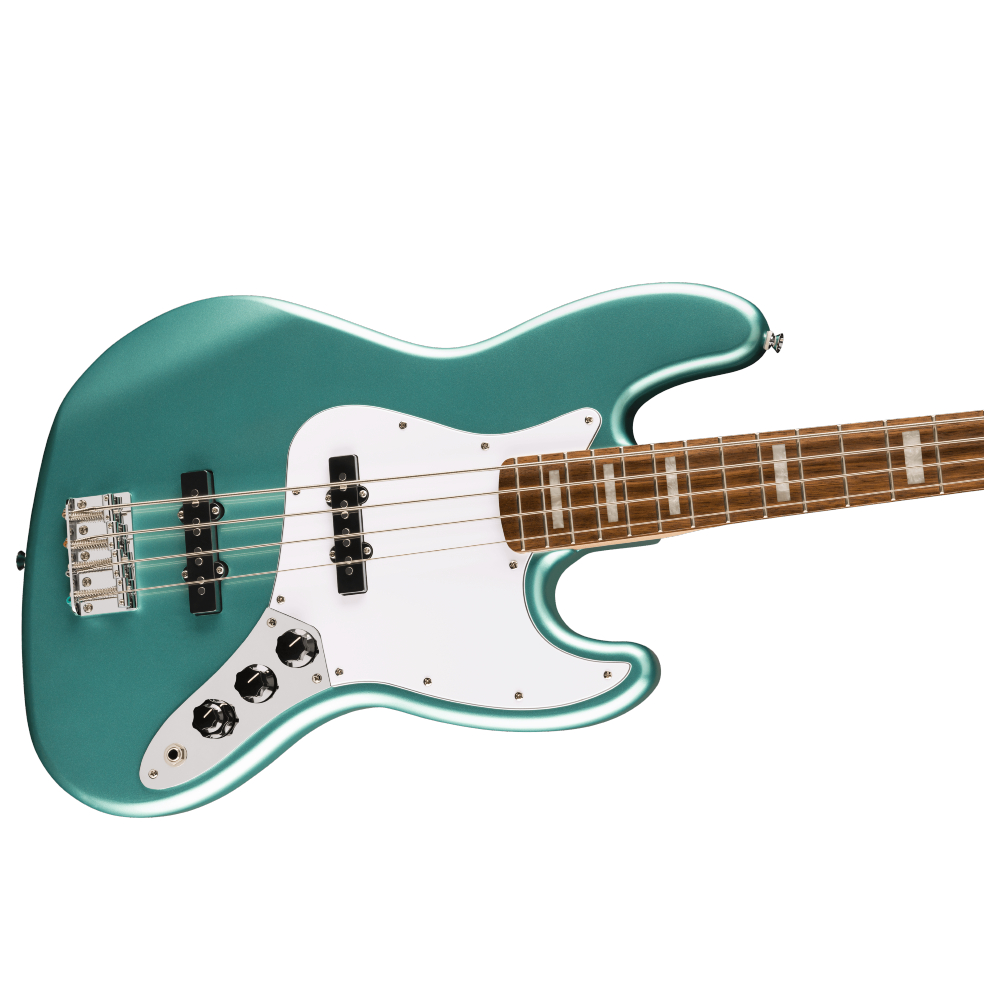 SQUIER 378700585 Affinity Series® Active Jazz Bass®, Laurel Fingerboard, White Pickguard, Mystic Sea Foam Green