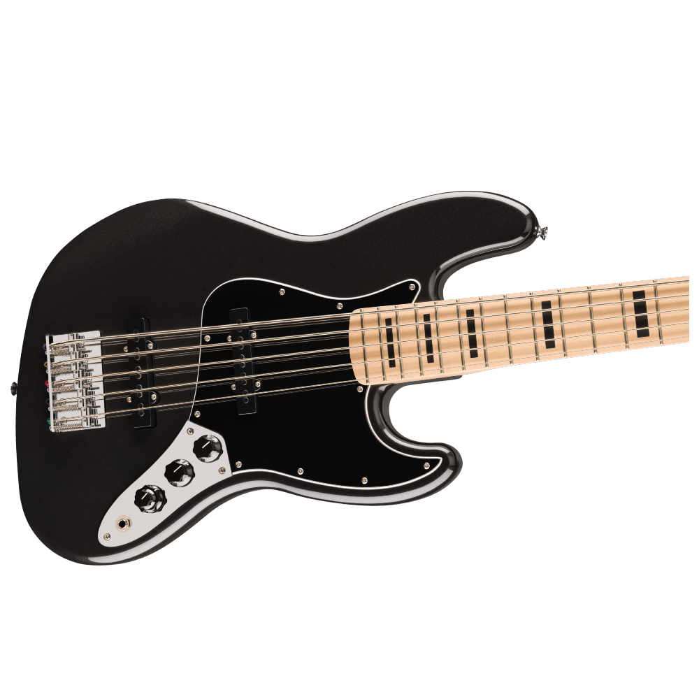 Squier By Fender Affinity Series Active Jazz Bass V - Maple Fingerboard Black Pickguard - Black Metallic (378753565)