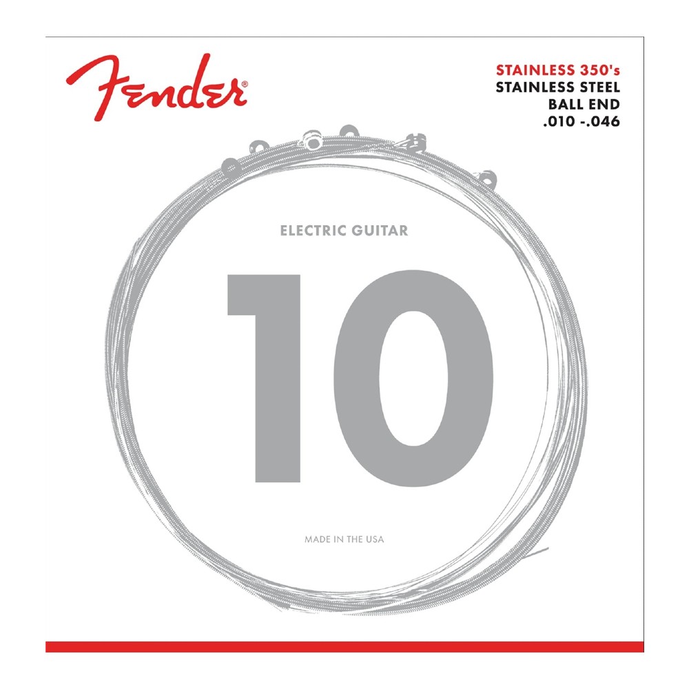 Fender Stainless Steel 350 s Electric Guitar Strings 10 46