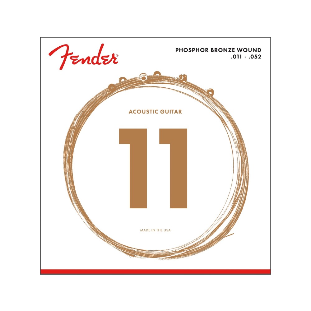 Fender Phosphor Bronze Acoustic Guitar Strings Ball End 60CL