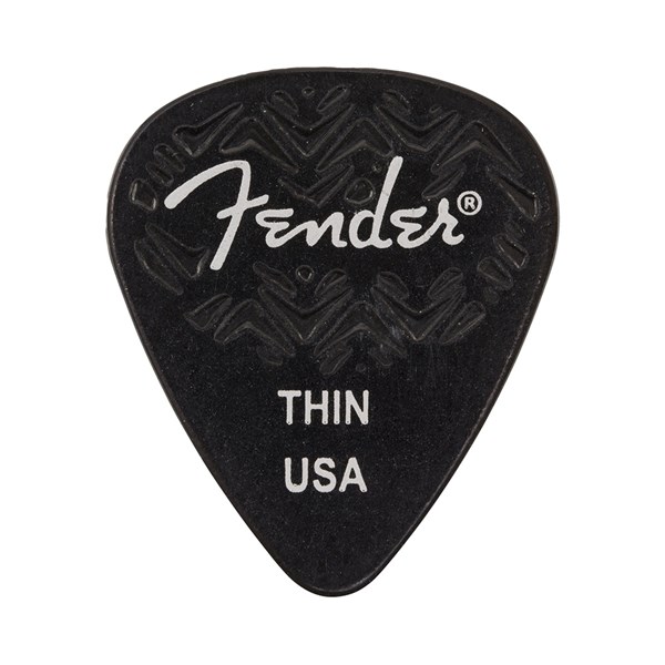 Fender 351 Wavelength Shape Thin Guitar Pick - Black (1983351106)