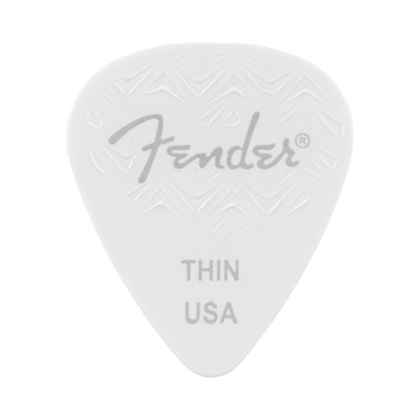 Fender 351 Wavelength Shape Thin Guitar Pick - White (1983351180)