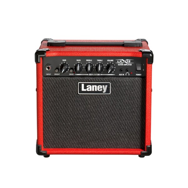 Laney LX15-RED 15-watt 2 X 5-inch Guitar Amplifier (Red)
