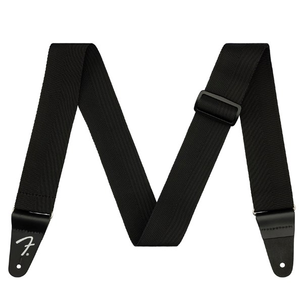 Fender Polypro Guitar Strap with Leather Ends (Black)