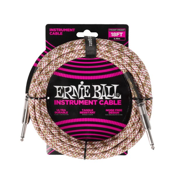 Ernie Ball 6430 18ft Braided Instrument Cable (Emerald Argyle)