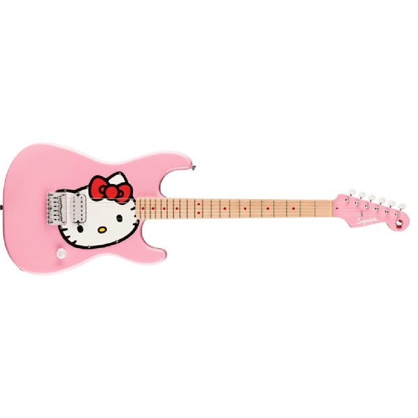 Squier by Fender® x Hello Kitty® Pink Stratocaster® (0379102970) Electric Guitar with Bag