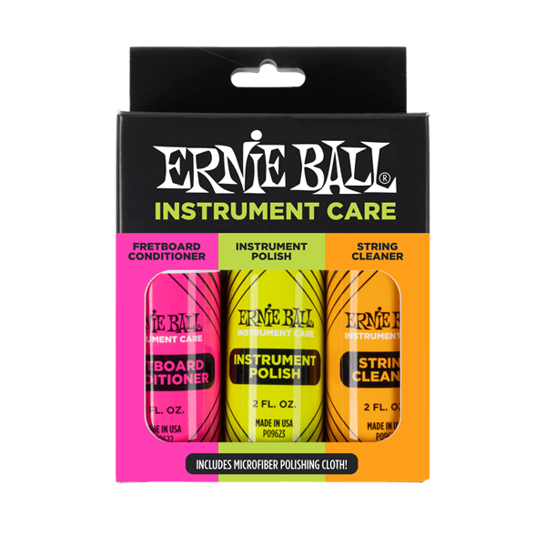 Ernie ball 4225 Instrument Care 3-pack with Microfiber Polish Cloth 2OZ