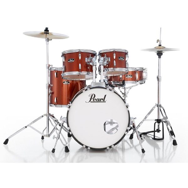 Pearl RS525SC/C Roadshow 5-Piece with Hi-hat and Crash Ride Cymbals Drumset - #749 Burnt Orange Sparkle